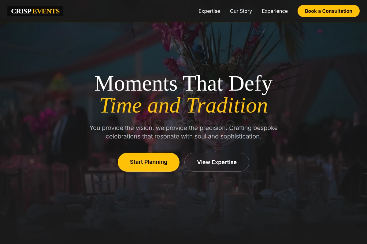 Crisp Event Planning